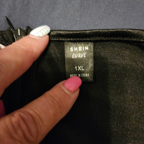 SHEIN Women's Fashion Leather Wrap Hem Cami Dress NWOT - Picture 14 of 15